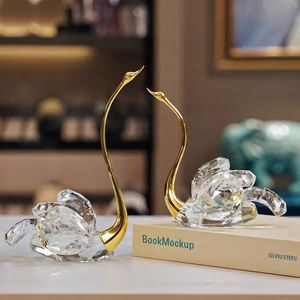 High-Grade K9 Crystal Swan Ornament for Wedding Birthday or Home Decor Laser Engraved Glass Souvenir with <strong>Love</strong> Theme - Product Image 4