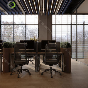 Modern Office Furniture Set High Quality Modern Wooden Workstation Desk Office Furniture For Company Showroom - Product Image 2