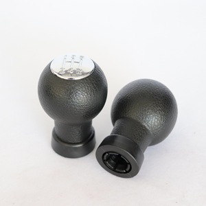 Car Gear <b>Knob</b> Leather <b>Shift</b> <b>Knob</b> For Suzuki Chang'an 5 Speed Manual Transmission Black Gray Electroplated Cap Ergonomic Design - Product Image 4