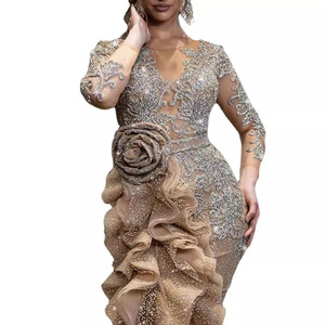 <span class=keywords><strong>Vestido</strong></span> <span class=keywords><strong>de</strong></span> <span class=keywords><strong>Gala</strong></span> Elegante <span class=keywords><strong>de</strong></span> Manga Larga con Malla Transparente para Mujer, Novedad <span class=keywords><strong>de</strong></span> Alta Gama a la Moda para Fiestas y Eventos Nocturnos - Product Image 2