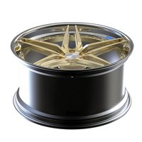 Nuevas llantas Geruida de aleación de aluminio 6061 T6 forjadas, pulidas en oro, multirradio, prensadas a 12000T, con certificación TUV JWL S4-00002, personalizadas de 18-24 pulgadas.