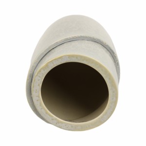 Vaso in Ceramica Moderno Arrotondato con Dettaglio a Bordo Stratificato per Esposizione Decorativa in Soggiorno - Product Image 6