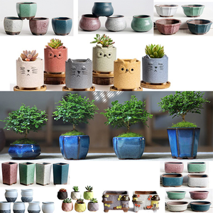 Vaso de cerâmica kawaii, mini vaso de flores para uso interno de casa, decoração de cerâmica, potes de plantas suculentas - Product Image 2