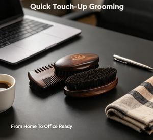 Ensemble de peigne et <span class=keywords><strong>brosse</strong></span> <span class=keywords><strong>à</strong></span> <span class=keywords><strong>barbe</strong></span> en bois naturel personnalisé avec logo de qualité supérieure, <span class=keywords><strong>brosse</strong></span> <span class=keywords><strong>à</strong></span> <span class=keywords><strong>barbe</strong></span> en poils de sanglier pour hommes - Product Image 2