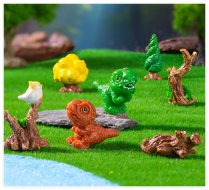 Venta al por mayor lindo árbol <span class=keywords><strong>de</strong></span> dibujos animados dinosaurio animales del zoológico escultura para niños 3D juguetes para niños fiesta <span class=keywords><strong>de</strong></span> cumpleaños pastel Topper maceta Decoración - Product Image 4