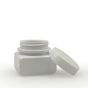 Vente en gros d'usine, pots cosmétiques en plastique carrés noirs de luxe vides de 5G et 15G avec couvercle à vis rond pour crème pour les yeux et lotion - Product Image 4