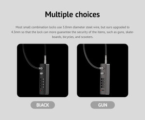 Kết hợp cáp khóa mật khẩu xe đạp Cáp khóa cho xe tay ga súng an toàn xe đạp an ninh - Product Image 4