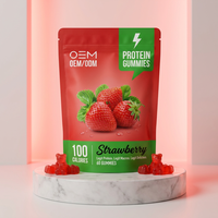 Gummies de Protéines de Lactosérum Naturelles Créatine BCAA Acides Aminés Sans Sucre pour l'Énergie Quotidienne des Adultes, la Récupération Musculaire et le Bien-être Sportif