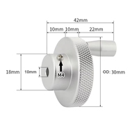 Volant moleté en alliage d'aluminium et acier inoxydable pour machine-outil, table coulissante, disque circulaire réticulé rotatif, mécanisme à manivelle
