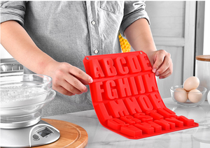 Accessoires de cuisine Moule à biscuits en silicone antiadhésif 26 grandes lettres DIY Moule à lettres en silicone Moule à chocolat en silicone Moule à gâteau en silicone - Product Image 4