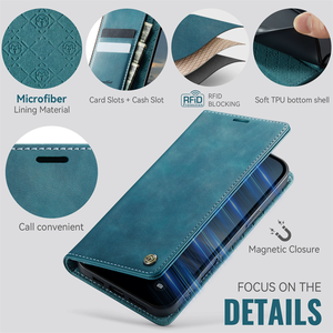 Funda de cuero genuino tipo cartera para iPhone 16 Plus, funda plegable de lujo para iPhone 17 Pro Max - Product Image 3