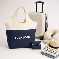 SHINY Faltbare Einkaufstasche mit individuellem Logo, tragbare Reisetasche mit individuellen Anhängern und gewebten Etiketten für Hotel-Ausstattung und Geschenke