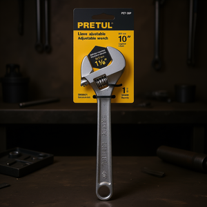 Clé à molette réglable 10 pouces en acier chromé de qualité industrielle par Pretul PET-10P pour les réparations lourdes et l'utilisation mécanique - Product Image 2