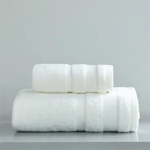 White solid colour hotel household thickened absorbent quick dry cotton fabric slipper bath towel