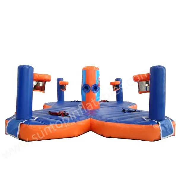 Custom Opblaasbare Bungee Run, Opblaasbare Basketbal Dunk Bungee, Opblaasbare Sport Spel Met Goedkope Prijs