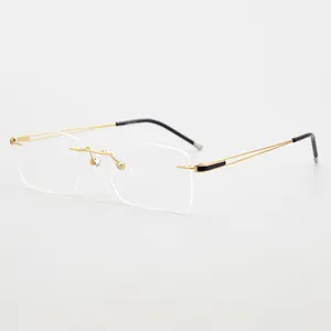 Cao cấp cổ điển Nhật bản kính mắt Frames men kính sang trọng thời trang Kính mắt cảnh tượng IP tất cả các titanium không có vành khung quang