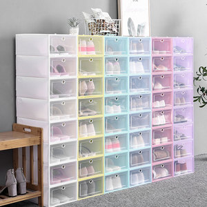 Hot Sale Best Price Amazon Ebay Stackable Transparent Multi-colored Shoe Box Storage Plastic Organize box