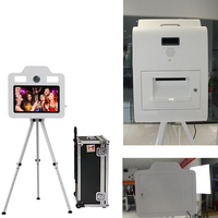 Trépied populaire facile à utiliser pour photomaton, support stable réglable en hauteur, photomaton à écran tactile avec espace réservé pour imprimante