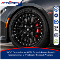 Jantes en alliage forgé personnalisées de qualité supérieure, finition noire brillante, multi-rayons, 5x120, 2 pièces, à bordure échelonnée, pour Chevrolet Camaro SS