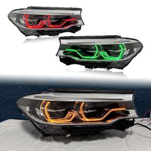 Pour <span class=keywords><strong>BMW</strong></span> Série 5 G30 <span class=keywords><strong>F90</strong></span> M5 <span class=keywords><strong>520i</strong></span> 528i 530i 540i 2018-2020 Phares laser Feux de jour RGB Pièces automobiles JONE - Product Image 1