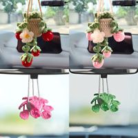 Pendentif floral pour voiture, décoration intérieure de rétroviseur, bijou en laine, best-seller
