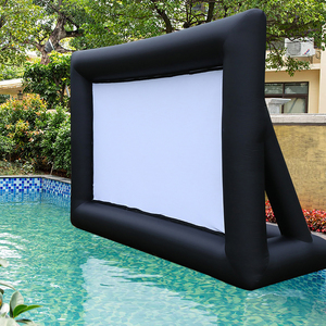 Màn Hình Chiếu Phim Di Động GYUEM 20 Feet-Gói Màn Hình Chiếu Phim Khổng Lồ Thổi Khí Với Dây Thừng, Quạt Gió, Mười - Product Image 6