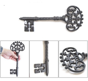 LEVERT marca Vintage hierro fundido grande pesado esqueleto llave decorativa rústica llave para decoración de pared ornamento - Product Image 4