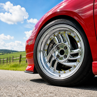 Jante en alliage d'aluminium OEM personnalisée 15x8.5 15 pouces, moyeu de roue de voiture modifié, plaqué argent sous vide, vente en gros professionnelle, exportation