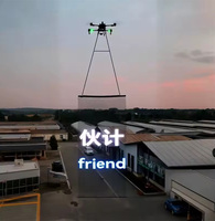 Grup aktiviteleri kutlaması için taşınabilir Drone uçan Led ekran esnek şeffaf Led dış mekan reklam ekranı