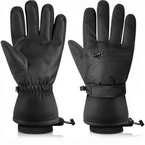 Mitaines de ski d'hiver chaudes pour hommes, imperméables, en tissu Oxford, avec fermeture éclair et compatibles écran tactile, pour snowboard et activités de plein air - Product Image 1