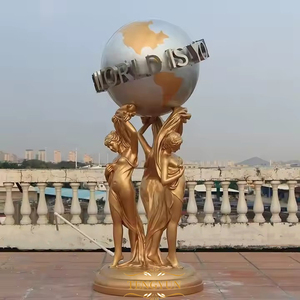 Escultura Femenina Desnuda de Tamaño Real en Bronce, Estatua 'El <span class=keywords><strong>Mundo</strong></span> Es Tuyo' - Product Image 1