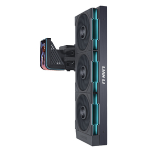 Refroidisseur liquide pour processeur <span class=keywords><strong>Lian</strong></span> <span class=keywords><strong>Li</strong></span> Hydroshift II OLED incurvé noir avec ventilateur UNI FAN TL FLEX, panneau OLED, refroidissement performant - Product Image 3