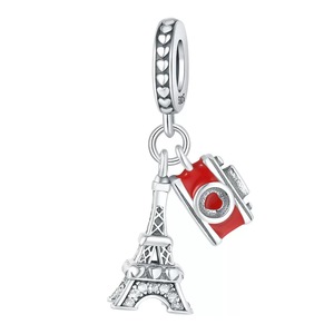 Cuentas de Aleación Populares para Hacer Collares y Pulseras, Nuevo Colgante de <span class=keywords><strong>Torre</strong></span> <span class=keywords><strong>Eiffel</strong></span>, Iglesia, Corazón y Avión, Accesorios de Moda para DIY - Product Image 3