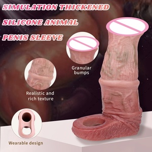 FAAK Extensor de Pene de Silicona Color Piel, Funda Hueca para Pene, Anillo para Pene, Funda para Alargamiento de Pene - Product Image 4
