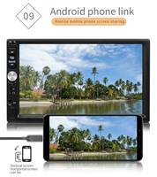 Autoradio universel 2 Din, autoradio 7 pouces avec écran tactile HD, lecteur multimédia MP5, autoradio, récepteur FM, Mirror Link