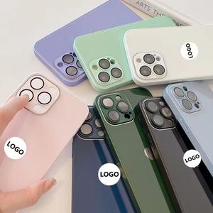 Silicone 9d <span class=keywords><strong>verre</strong></span> couvertures arrière lentille Film de protection nouvelle <span class=keywords><strong>coque</strong></span> pour <span class=keywords><strong>Iphone</strong></span> <span class=keywords><strong>11</strong></span> 12 13 14 15 Pro Max coques de téléphone de luxe - Product Image 4