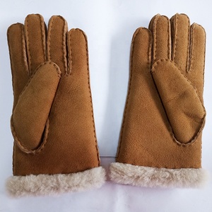 2025 hiver hommes en peau de mouton <span class=keywords><strong>gants</strong></span> en cuir Double face respirant poignet-longueur décontracté pour un usage quotidien - Product Image 2