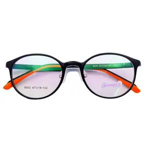 Montura de gafas de silicona suave, colores duales, cordón elástico sin bisagras Flexible clásico alto, Color caramelo ambiental