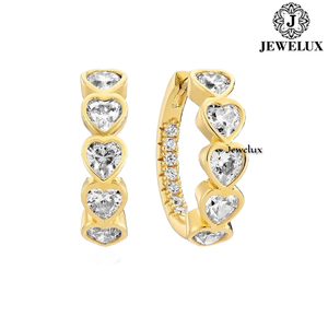 High Demand Jewelux VVS Diamond <b>Stud</b> Earrings 925 Sterling <b>Silver</b> Rhodium Plated IGI Certified for Women's Wedding Anniversary - Product Image 2