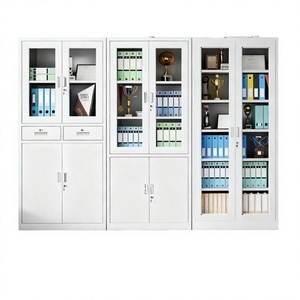 Modernos Armarios Metálicos de Oficina de 5 Niveles con Doble Puerta, Ajustables y con Cerradura, con Llave - Ideales para Escuelas, Gimnasios y Apartamentos - Product Image 3