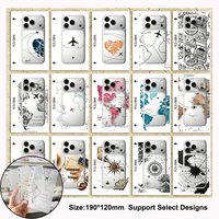 FONLYU Op maat gemaakte bloemen 3D geprinte transparante achterkantfolie voor snijplottermachines, telefoon achterkant stickers voor decoratie