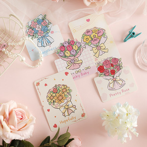 Cartes de vœux avec bouquet de fleurs assorties, jolies cartes à motifs floraux pop-up pour anniversaire, <span class=keywords><strong>mariage</strong></span>, cadeau - Product Image 6