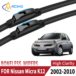 Nuevas Escobillas Limpiaparabrisas de Caucho Natural para <span class=keywords><strong>Micra</strong></span> K12 2002-2010, Accesorios para Ventana Delantera de Automóvil, 2 Piezas - Product Image 1