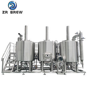 Equipo de elaboración de cerveza automatizado de 3 recipientes de 1000L y 2000L, acero inoxidable 304, con certificación CE - Product Image 1
