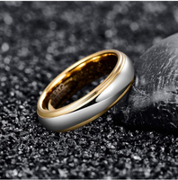 Anillos de tungsteno al por mayor de China para hombres y mujeres 4mm/6mm/8MM 18K oro amarillo Alianzas de Boda hombres anillo de boda Rasta joyería de tungsteno