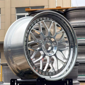Juego de 2 Ruedas Forjadas de 5 Orificios con Borde Profundo, Acabado Plateado Pulido, 5x112 5x127 5x114.3, para Autos de Carreras Corvette <span class=keywords><strong>Chevelle</strong></span> - Product Image 2