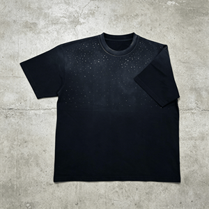 Camisetas Personalizadas de Estilo Urbano con Pedrería, 250 g/m², Camisetas de Cuello Redondo de Manga Corta con Estilo Urbano Hip Hop - Product Image 5
