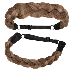 Fascia <span class=keywords><strong>per</strong></span> capelli intrecciata in capelli sintetici da 10 pollici con elastico, <span class=keywords><strong>per</strong></span> donne, ragazze e <span class=keywords><strong>bambini</strong></span> - Product Image 2
