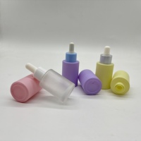 Flacon compte-gouttes crème coloré à épaulement plat de 20ml 30ml