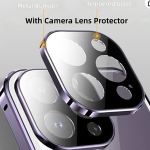 Coque anti-espion pour iPhone 15 avec anneau magnétique et support, compatible avec la charge sans fil, protection d'écran et objectif de caméra - Product Image 4